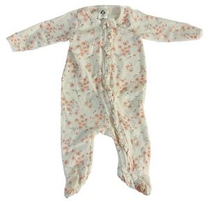 💖5/$25 SALE💖 0-3M Gerber Baby Girl Floral Zippered Footed Sleeper